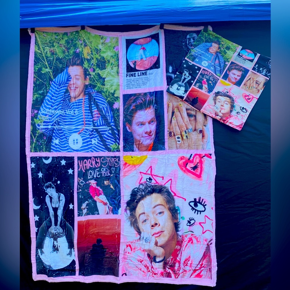 NEW Harry Styles Blanket W/ Pillow Case